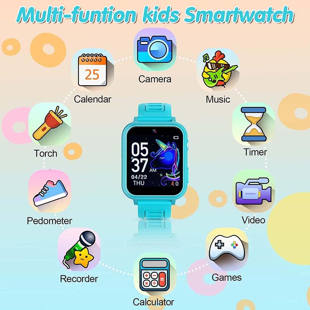 Kids Smart Watch, Toddler Watch Toys for 3-12 Ages Year Old, Smartwatches with 24 Learning Games Video Camera Pedometer Music Alarm Flashlight, Birthday Gift Boys Girls Kids, Educational Kids Smart Watch, Toddler Watch Toys for 3-12 Ages Year Old, Smartwatches with 24 Learning Games Video Camera Pedometer Music Alarm Flashlight, Birthday Gift Boys Girls Kids, Educational